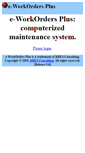 Mobile Screenshot of e-workordersplus.com